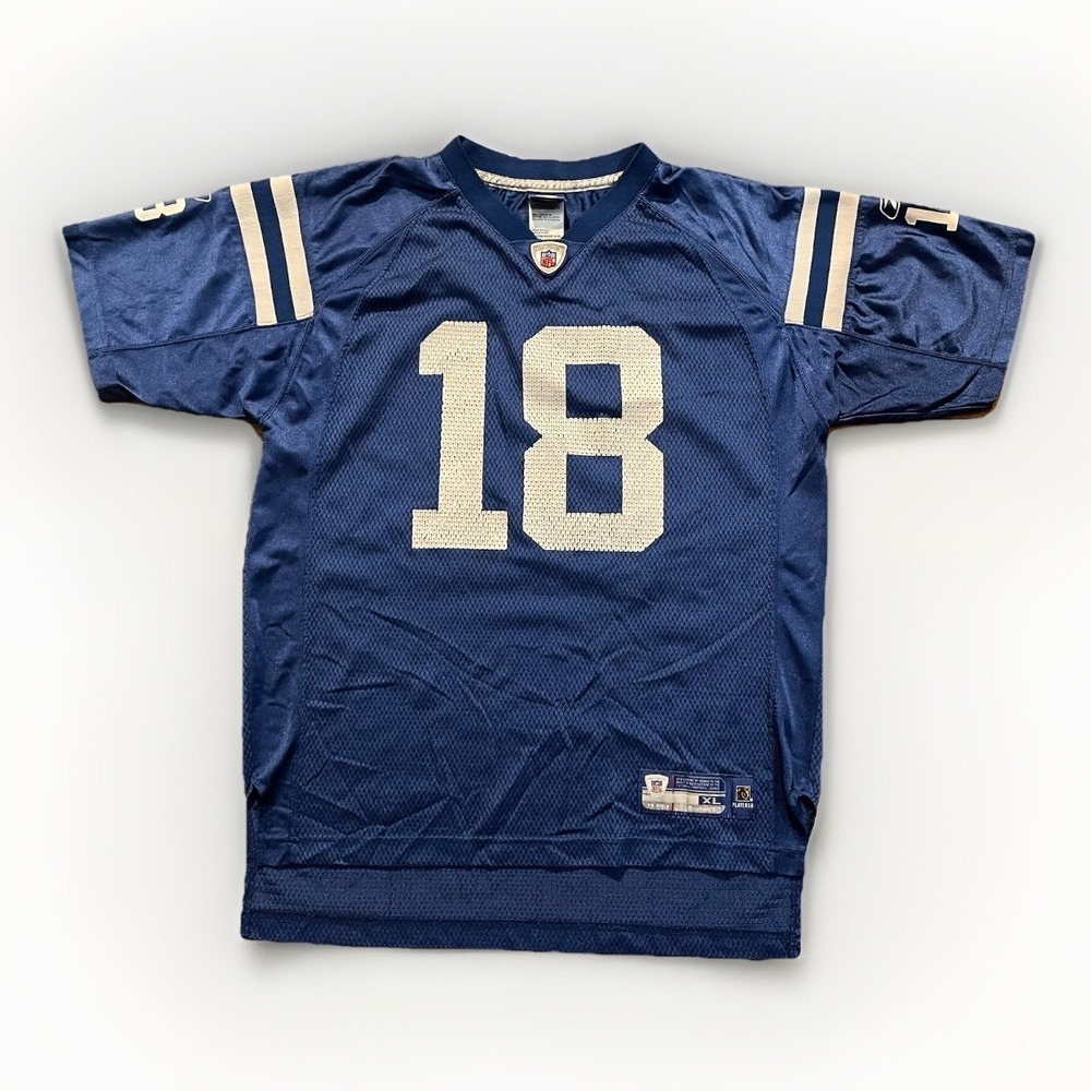 Peyton Manning Indianapolis Colts NFL Reebok On Field Jersey Youth XL #18 Fan
